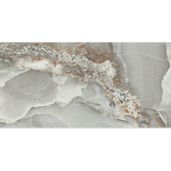 Πλακάκι Agate Grey Pulido Α' 60Χ120 Γκρι Γυαλιστερό Μαρμαριζέ